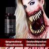 Mysense Stage Fake Blood Makeup,Realistic Sticky Edible Washable Fake Blood for Eyes Drips Teeths Mouth Nose Bleeds,For Halloween Cosplay SFX Zombie Vampire Special Effects Makeup,0.5 oz,Dark