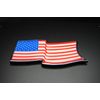 (1) AMERICAN FLAG ABS CHROME 3D CAR EMBLEM DECAL STICKER LOGO