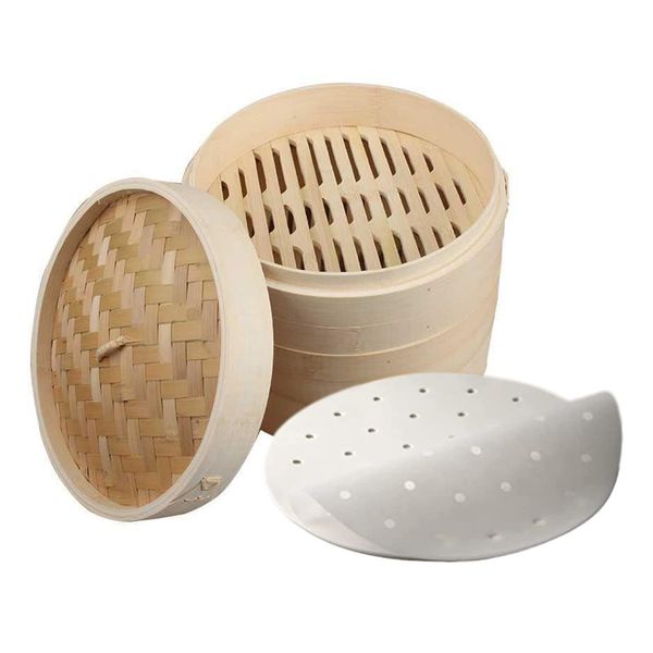 Steamer, Seiro Steamer, Bamboo Steamer, Steamed Dish, Steamed Dish, Chinese Ceiro, Delicious, Fluffy, Steamed Cookware, Kitchen Utensils, Multi-purpose, Dumplings, Dim Sum, Kitchen Utensils, 50 Sheets