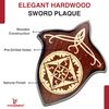 Medieval Ancient Tribal Golden Universal Wall Sword Plaque Display