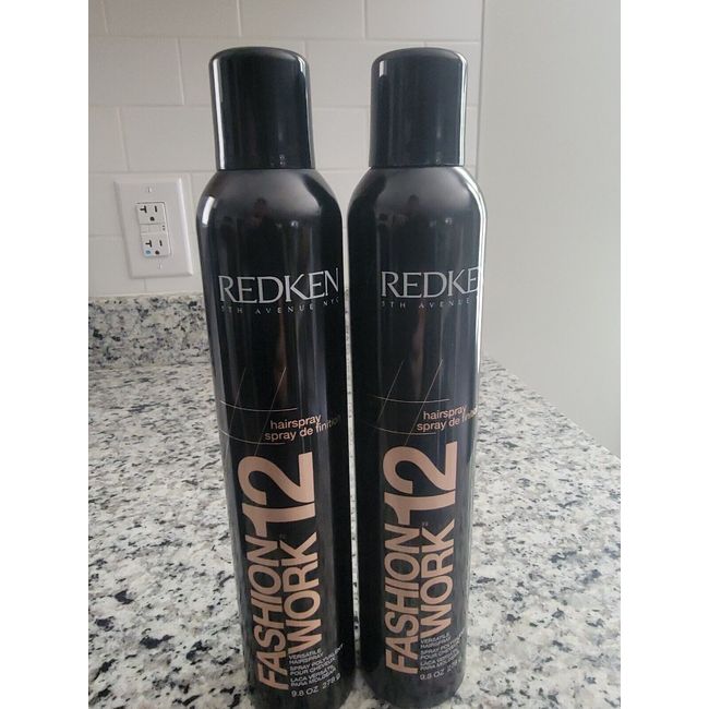 Lot of 2 Redken Fashion Work 12 Versatile Hairspray 9.8 oz