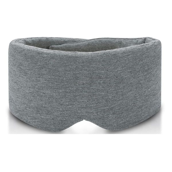 Handmade Cotton Sleep Mask - New Upgrade Light Blocking Sleeping Eye Mask Soft and Comfortable Eye Shape Blinder Blindfold Airplane with Pouch for Nap Sleeping Travel for Women Men Kids(Gray Modal)
