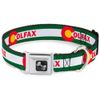 Buckle-Down 13-18" Colfax Green Stripe Dog Collar Bone, Wide Small