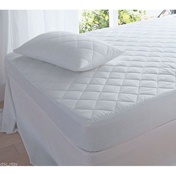 Quilted Pillow Protector Polycotton New Bedding