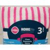 3 pc Microfiber Kitchen Towels Set(15"x15")TRI-COLOR STRIPES,PINK,BLUE,GREEN,