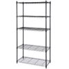 5-Shelf Steel Wire Tier Layer Holder Storage Rack Shelving Space Storage Black