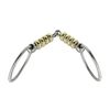 Equine Smile ES0111 Snaffle Bit Simple Broken with Copper Cherry Roller Ring Diameter 65 mm Bit Thickness 22 mm (12.5 cm)