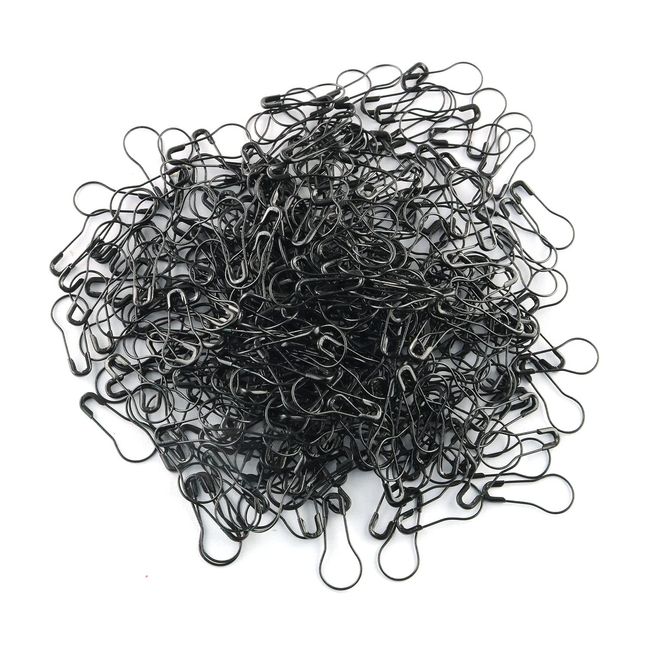 RLECS 500pcs Safety Pin 22x9.5x5mm Metal Black Gourd Shape Safety Pins Bulb Pin for Clothing Crafting and DIY Home Accessories Calabash Pin