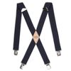 Dickies Men's 1-1/4 Solid Straight Clip Suspender, Navy, Extended Size