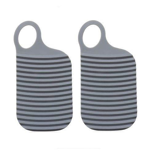 HomeSoGood 2Pcs Thicken Mini Washboard Non Slip Travel Portable Board Washing Underwear Clothes Socks Cleaning Tools Laundry Accessories(7.3inch,Grey)