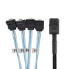 Cablecc Internal Mini SAS SFF-8643 Host to Angle 4 SATA Target Hard Disk 6Gbps Data Server Raid Cable 1m