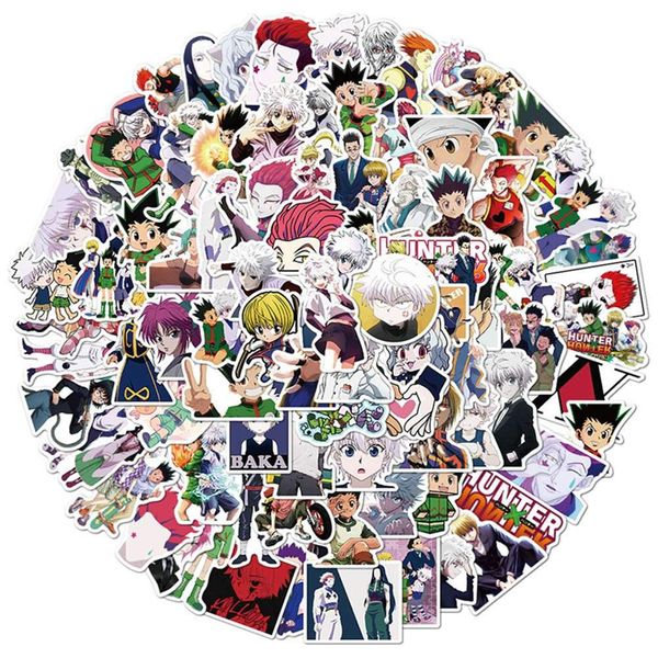 Kunming Hunter x Hunter Stickers Waterproof Sticker Stickers 100 Pieces Graffiti Suitcase Sticker Set Paper Doll Notebook Tape 3D Car Phone Motorcycle Bicycle Luggage Patch Laptop Laptop Sticker Cute