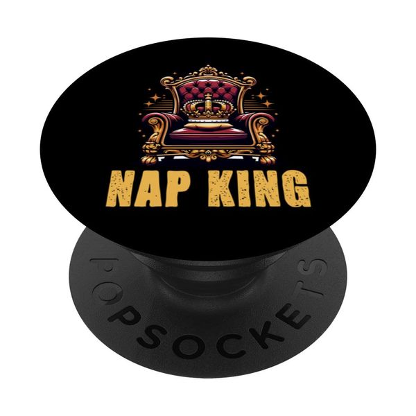 Nap King Crown Throne Royalty Relaxation PopSockets Adhesive PopGrip