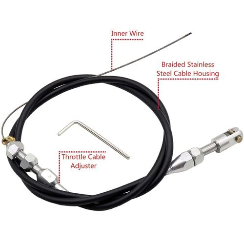 GXARTS 36" LS Throttle Cable Compatible with Chevrolet 1997-2007 LS1 Engine 4.8L 5.3L 5.7L 6.0L LS Swap Fuel Line Kit Carburetor Accelerator Cable Braided Throttle Cable for most throttle components