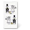 6 Packs of Paper Pocket Handbag Tissues Hankies - Just Married - Pocket Tissue (60 Tissues)