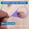 4-Piece Spring Loaded Nail Set with Pouch, Hammerless Nail Punch for Trim Work