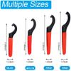 Nvanvmm Coilover Wrench, Hook Wrenches Tools Set Shock Spanner Wrench Set C-Shape Spanner Adjustable Spanners Adjustment Tool