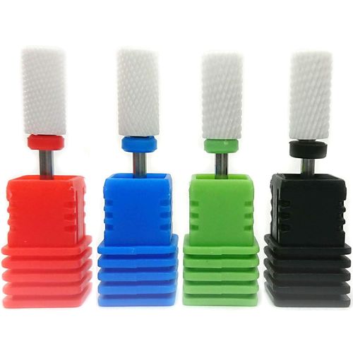 Daisybee Nail Drill Bit, Nail Off, Gel Nail Bit, Cross Cut, Ceramic, Double-edged, Set of 4