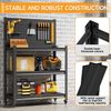 Metal Workshop Shelving Work Bench Garage Tool Storage Shelves W/Pegboard Wheels