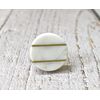 ARTISNO Marble Brass Knobs/Cabinet Knobs and Pulls/Drawer Knobs/Grey Knobs/White Knobs, Set-6 (White Round Striped)