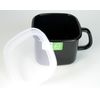 AD-KP.BK Advanced Door Black Antibacterial Square Stock Pot