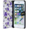 Natural Design FLEUR Notebook Type 5.5 Inch Compatible [iPhone 8 Plus/7 Plus] Black (Card Pocket & Hand Strap Included)