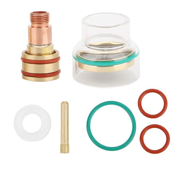 Fafeicy TFM53NCN TIG Welding Kit TIG Gas Lens Collet Body Consumables Kit TIG Torch Glass Cup Colletfor WP17/WP18/WP26(1.6mm)