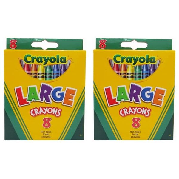 Crayola Large Crayons Tuck Box - 8 Count - 2 Packs