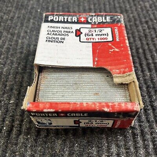 🔥🔥🔥PORTER CABLE 16-Gauge x 2-1/2 in. Finish Nail 1000 per Box 🔥🔥🔥