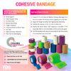 MEDca Self Adherent Cohesive Wrap Bandages 2 Inches X 5 Yards 12 Count with Strong Elastic First Aid Tape for Sprain Swelling and Soreness on Wrist and Ankle (Skin Color)