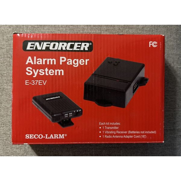 Seco-Larm Enforcer 3 Zones Alarm Pager System with Vibrating Receiver (E-37EV)