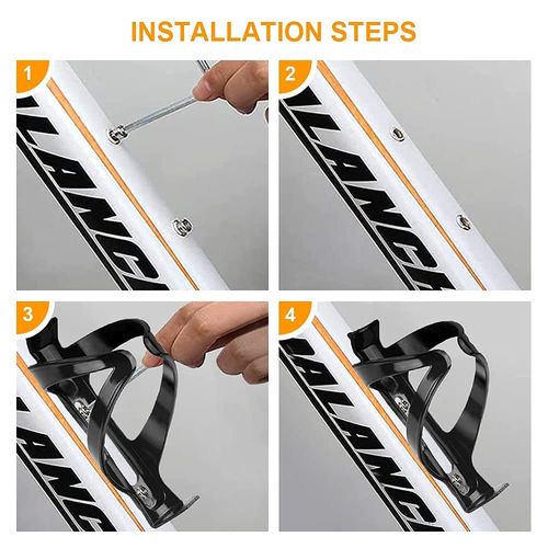 Ainiv Bicycle Bottle Holder, Bicycle Water Bottle Holder with 750 ml BPA Free Bottle, Bottle Holder for Bicycles, Catch Hooks, Lightweight Bottle Holder Set for Road Bike, Mountain Bike, Essential for