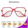 Oversized Blue Light Blocking Glasses Square Frame Champagne Brown Eyeglasses