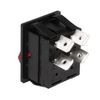 Arcolectric Illuminated DPST, On-Off Rocker Switch Panel Mount