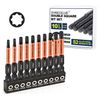 Professional 10-Pack 8 Point Torx Star & Double Square Bit Set - Premium S2 Allo