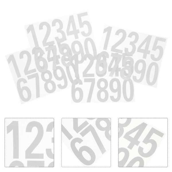 4 Sets Mailbox Numbers Sticker Reflective Number Stickers for House Door Address