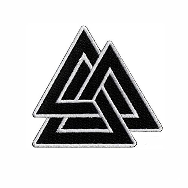 Valknut Norse Rune Viking Iron On Sew On Embroidered Patch