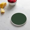 Solid Dark Hunter Green 4 x 4 Absorbent Ceramic Round Coasters Pack of 4