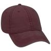 OTTO 6 Panel Low Profile Garment Washed Pigment Dyed Baseball Cap - Maroon