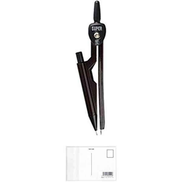 Sonic Compass Iroha Sharp Black SK-5463-D [x 2 pieces] + Art Supply Store Dot Com Postcard A