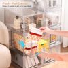 3 Packs Plastic Stackable Storage Drawers,  Clear Storage Bins Organizer with Pu