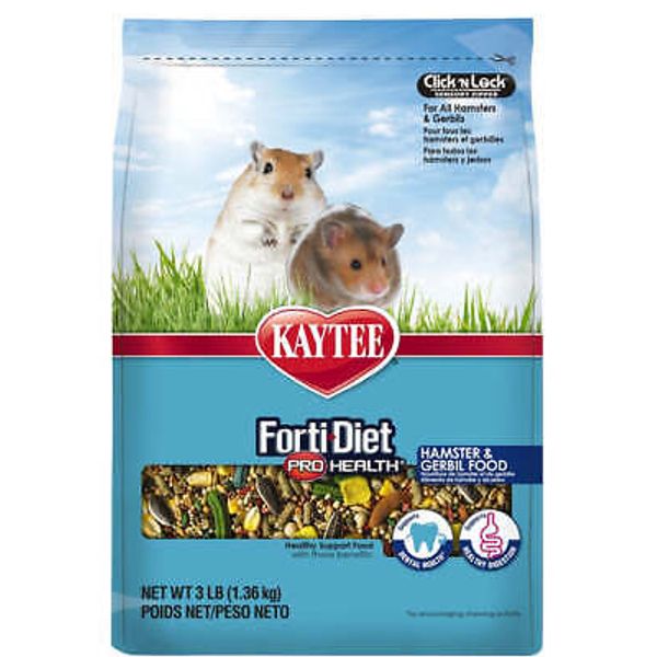 Kaytee Forti-Diet Pro Health Hamster & Gerbil Food- 3lbs