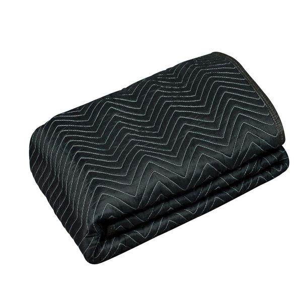 Dependable Industries inc. Essentials Moving Storage Packing Blanket - Super Size 40" x 72" Professional Quilted Shipping Movers Furniture Pad (Black)