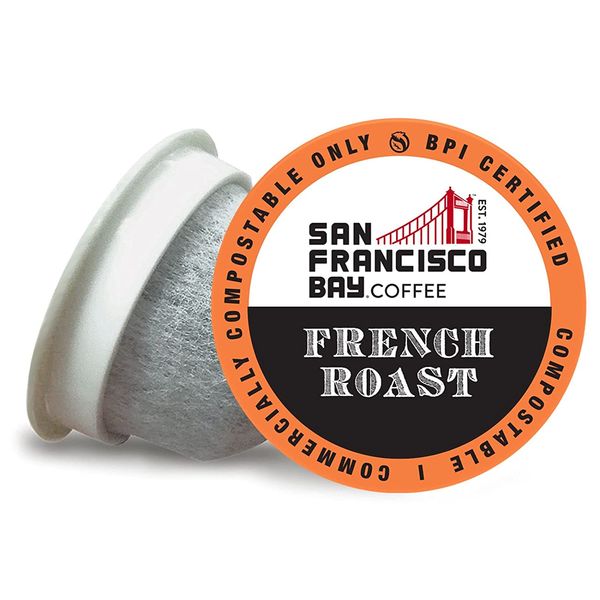 San Francisco Bay Compostable Coffee Pods - French Roast (80 Ct) K Cup Compatibl