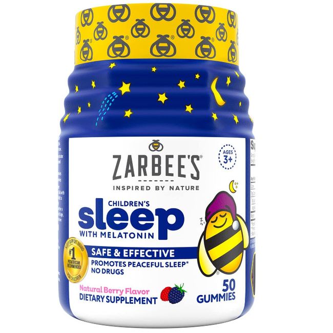 Melatonin Gummy Zarbees Kids 1mg , Drug-Free & Effective Sleep Supplement 50