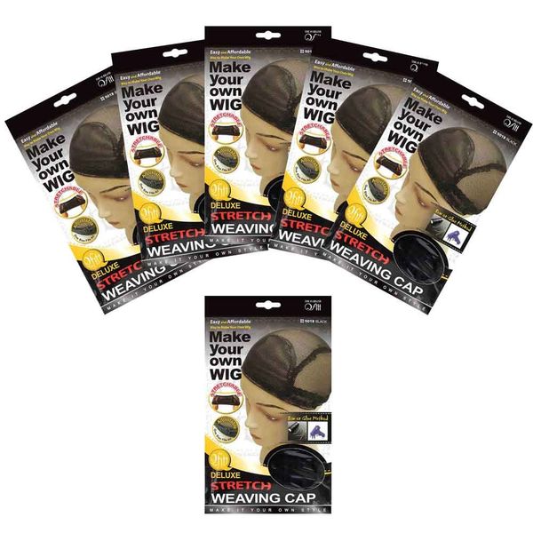 (6 Pack) Qfitt - Deluxe Stretch Weaving Cap #5018