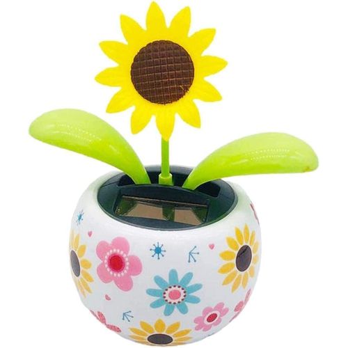 Sunflower Solar Dancing Flower Solar Dancing Solar Toys, Solar Powered Swinging Animated Dancer Toy Office Desk Car Decoration for Car Interior Home Party Decor