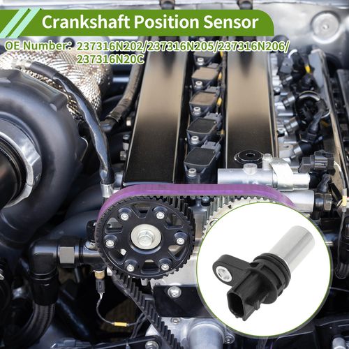 HOPESPANNER No.237316N202 Crankshaft Position Sensor for Nissan Frontier 2.5 2005-2019 Sturdy Black Engine Crank CKP Sensor Metal Plastic 1 Pc