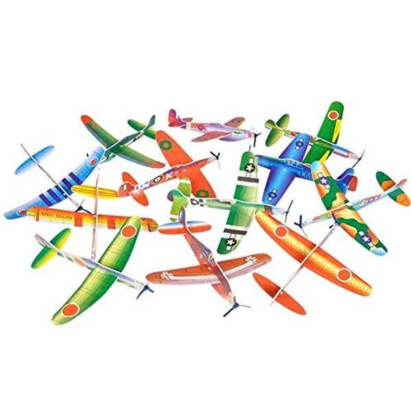 Rhode Island Novelty Foam 8 Inch Flying Glider Planes 48 Piece Assortment