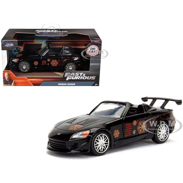 HONDA S2000 CONVERTIBLE BLACK "FAST & FURIOUS" 1/32 DIECAST MODEL CAR JADA 99543